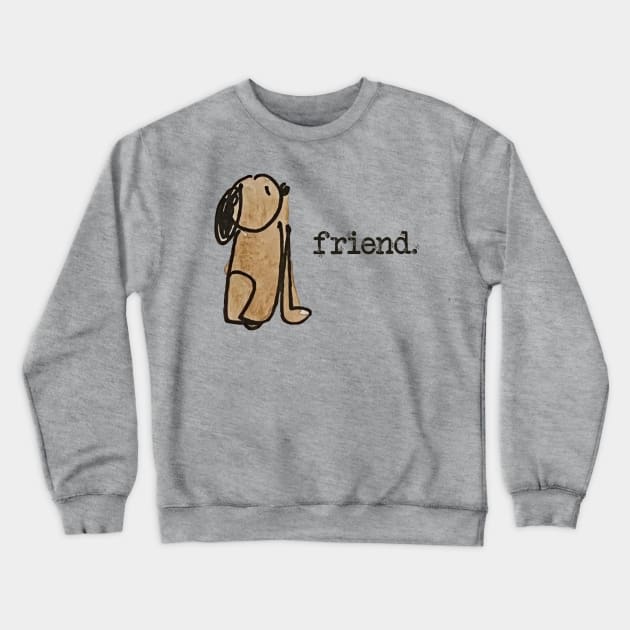 Little Brown Dog Crewneck Sweatshirt by 6630 Productions